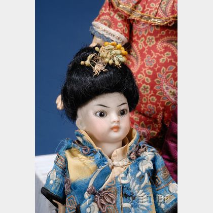 Tinted All-Bisque Oriental Character Doll