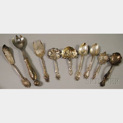 Small Group of Mostly Art Nouveau Sterling Silver Flatware
