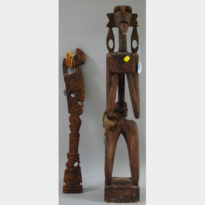 Two Carved Wooden Ethnographic Figures
