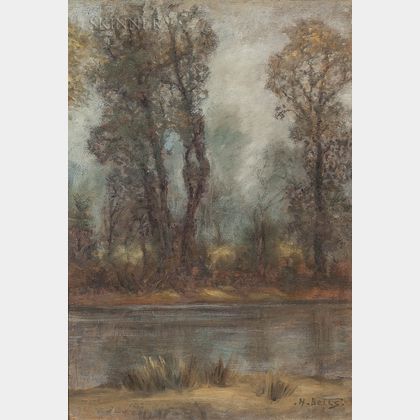 Harold Harrington Betts (American, 1881-1951) River Landscape with Trees