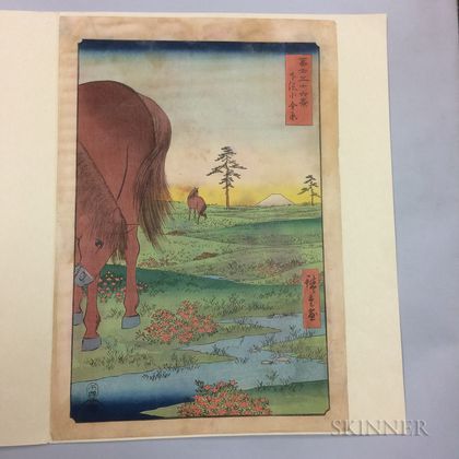 Utagawa Hiroshige (1797-1858),Kogane Plain in Shimosa Province 