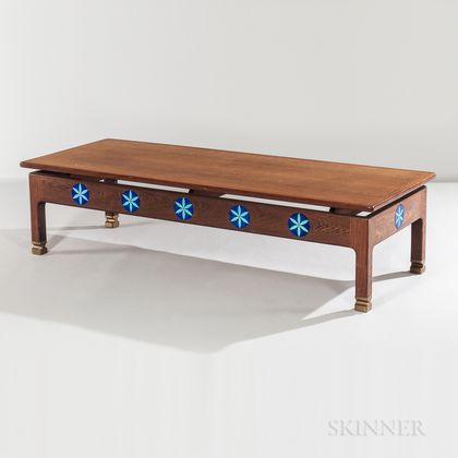 Kofod Larsen Megiddo Collection Oak Coffee Table with Tile Inserts