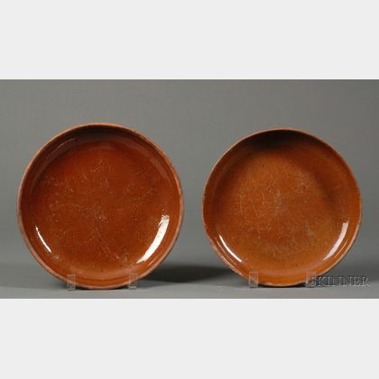 Two "John W. Bell" Redware Plates
