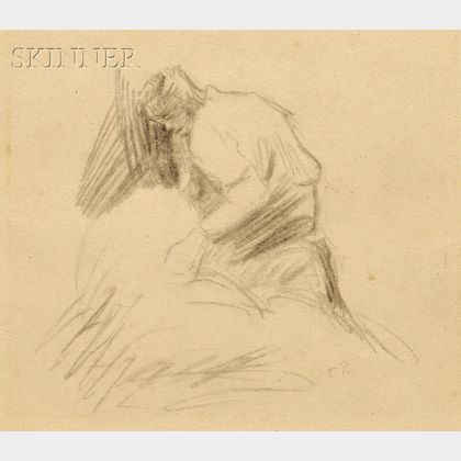 Camille Pissarro (French, 1830-1903) Figure Study