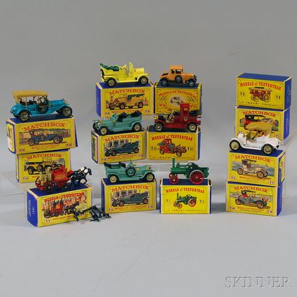Thirteen Matchbox Toys Models of Yesteryear Vehicles