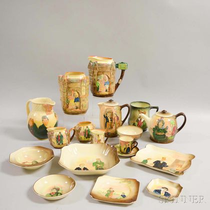 Eighteen Royal Doulton Molded Ceramic Series Items