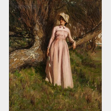 Charles Yardley Turner (American, 1850-1919) Woman in Pink