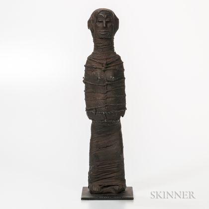 Yoruba-style Leather-wrapped Figure