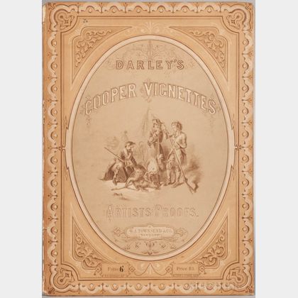 Cooper, James Fenimore (1789-1851) Darley's Cooper Vignettes, Artists Proofs , Four of Eight Volumes.