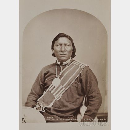 Cabinet Card by William Henry Jackson of "Ute Chief Tar-Boo-Cha-Ket,"
