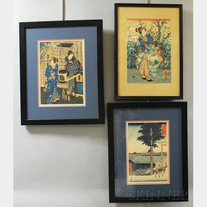 Three Woodblock Prints