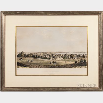 Spindler, Bernard (1825-1865) View of Boston from Telegraph Hill, S. Boston.