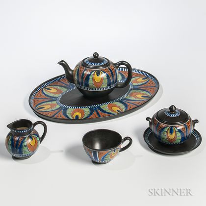 Gouda Pottery Five-piece Dorian Tea Set