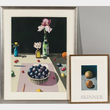 Paul Wonner (American, 1920-2008) Two Color Lithographs: Still Life with Fruit and Flowers