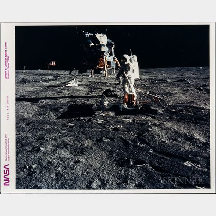Apollo 11, Buzz Aldrin Deploys Passive Seismic Experiments Package on the Moon, July 10, 1969.