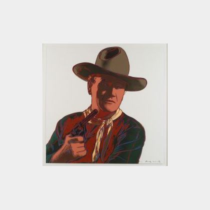 Andy Warhol (American, 1928-1987) John Wayne from COWBOYS AND INDIANS