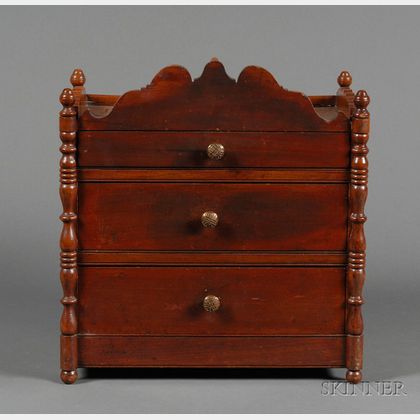Late Victorian Miniature Three-Drawer Chest