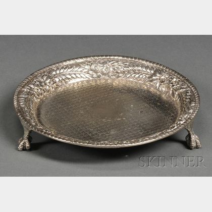 Welsh & Bro. Sterling Repousse Card Salver