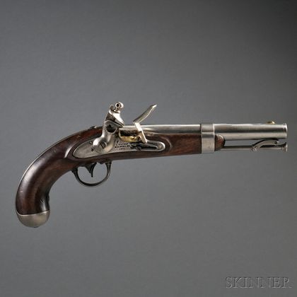 Model 1836 A. Waters Flintlock Pistol