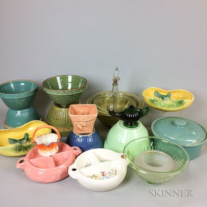 Twenty Ceramic and Glass Kitchen Items. Estimate $20-200