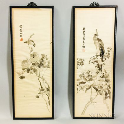 Pair of Framed Embroideries