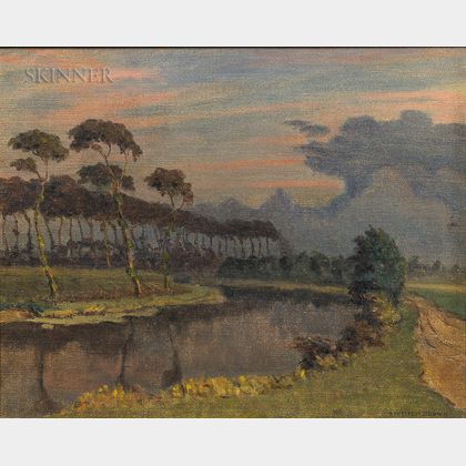 Ethelbert Brown (American, 1870-1946) Sunset Landscape