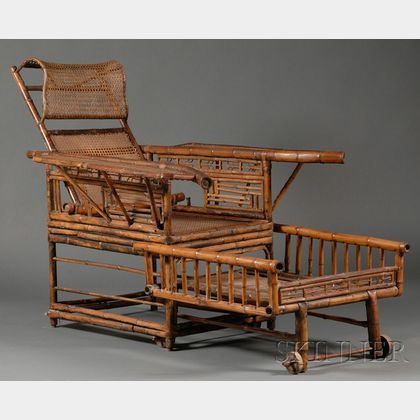 Chinese Adjustable Bamboo Armchair