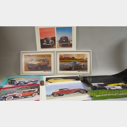 Group of Automobilia Prints