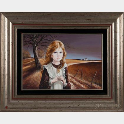 Pati Bannister (American, 1929-2013) Blonde Girl on a Prairie.