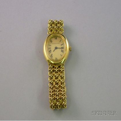 18kt Gold Swiss Beuche-Girod 17-Jewel Wristwatch. 