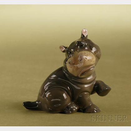 Rosenthal Porcelain Figure of a Baby Hippopotamus