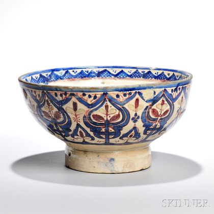 Large Middle Eastern Polychrome Bowl