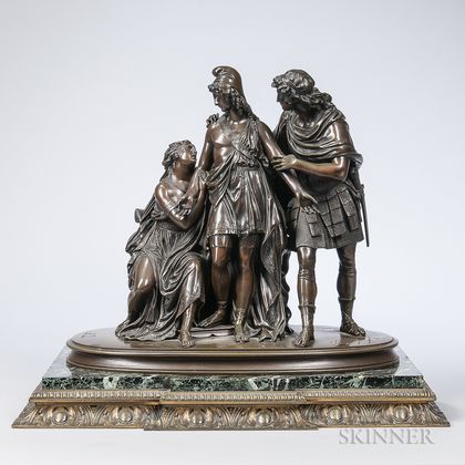 French School, Late 19th/Early 20th Century Neoclassical Bronze Figural Group