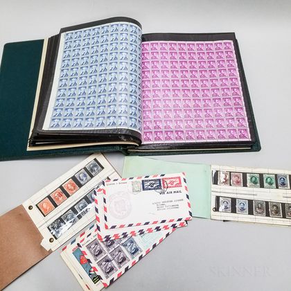 Extensive Collection of American and World Stamps, Blocks, and Sheets. Estimate $400-600