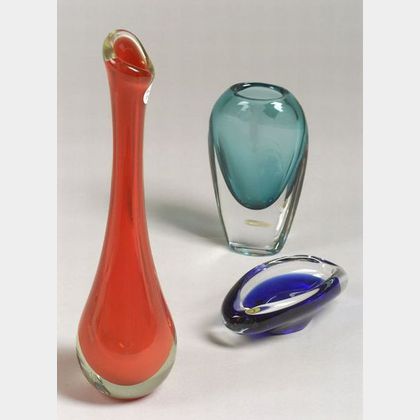 Three Pieces of Art Glass