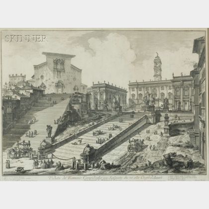 Giovanni Battista Piranesi (Italian, 1720-1778) Veduta del Romana Campidoglio con Scalinata che va alla Chiesa d'Araceli