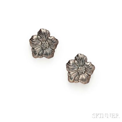 Sterling Silver "Blossom" Earclips, Buccellati