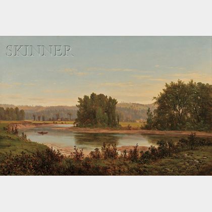 George Frank Higgins (American, b. 1850) Summer on an Oxbow Lake