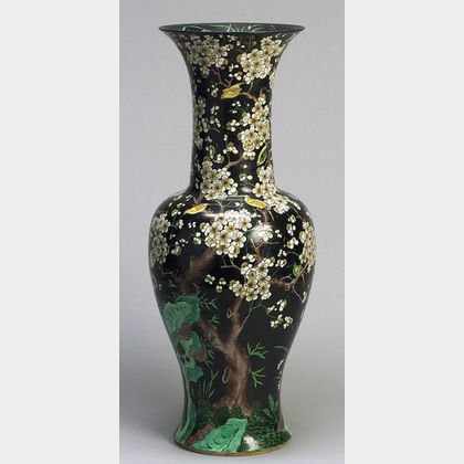 Chinese Famille Noir Vase