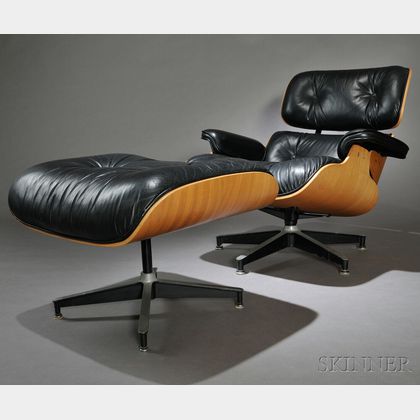 Charles and Ray Eames Lounge Chair 670 and Ottoman 671 