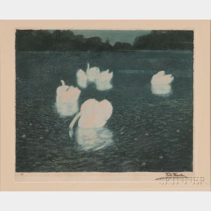Frits Thaulow (Norwegian, 1847-1906) Swans