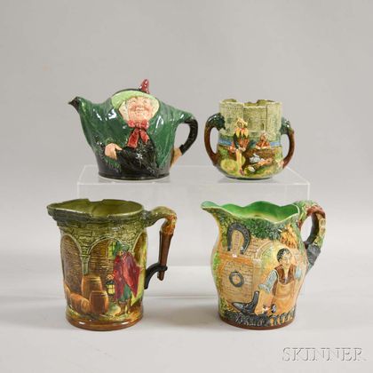 Four Royal Doulton Molded Ceramic Vessels