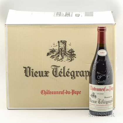 Vieux Telegraphe Chateauneuf du Pape La Crau 2007, 12 bottles (oc) 
