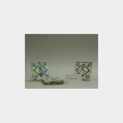 Group of 18th and 19th Century Delft Pottery Tiles. 