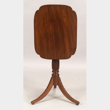 Classical Mahogany Carved Tilt-top Candlestand