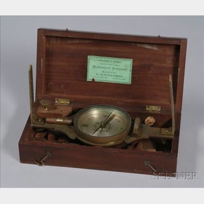 Near-Miniature Brass Surveyor's Compass by Jonathan T. Hobby
