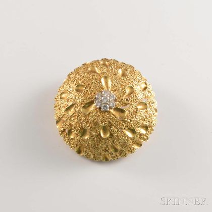 Cartier 18kt Gold and Diamond Floral Brooch