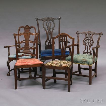 Five Mahogany Chairs