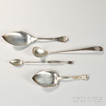 Four American Sterling Silver Serving Pieces