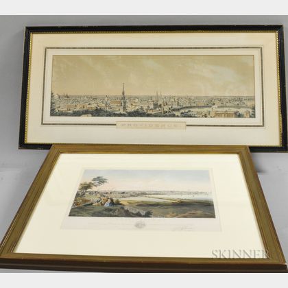 Two Framed Lithographs of Providence, Rhode Island